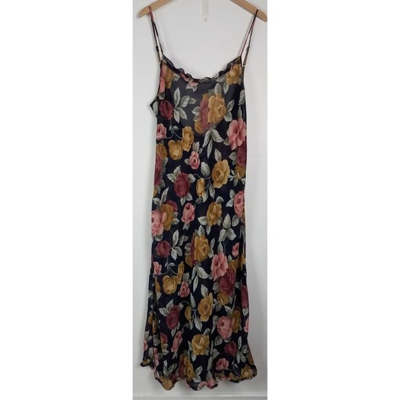 Floral Chemise Slip Dress - Picture 1 of 9